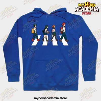 Mha Hero Road Hoodie Blue / S