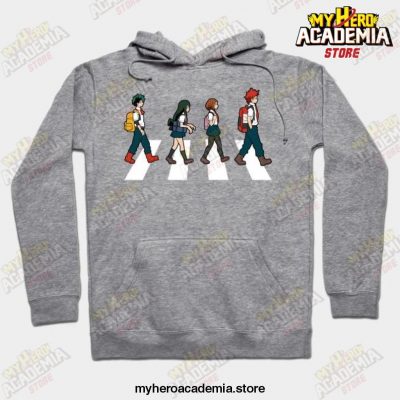 Mha Hero Road Hoodie Gray / S