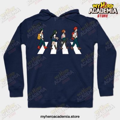 Mha Hero Road Hoodie Navy Blue / S