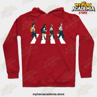 Mha Hero Road Hoodie Red / S