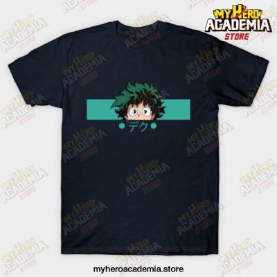 Mha Midoriya Izuku Anime T-Shirt Navy Blue / S