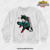 Midoriya Izuku Deku Bnha Crewneck Sweatshirt White / S