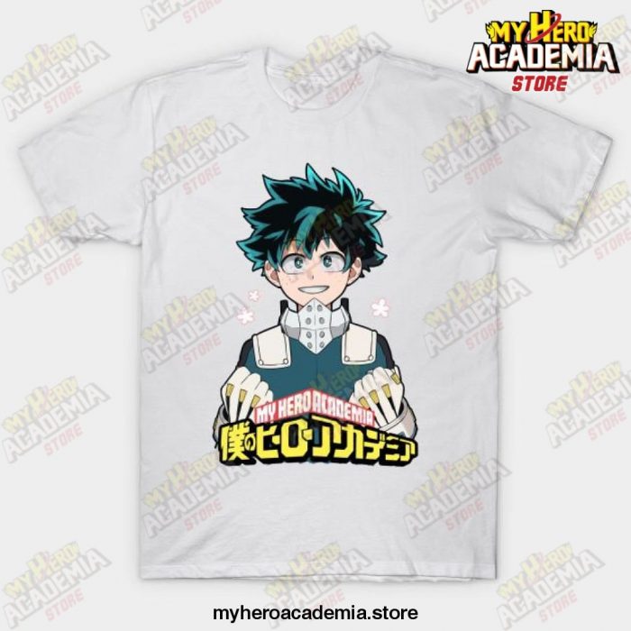 Midoriya Izuku Deku Boku No Hero Academia T-Shirt White / S