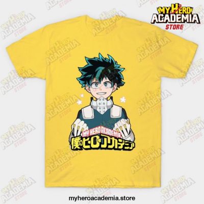 Midoriya Izuku Deku Boku No Hero Academia T-Shirt Yellow / S