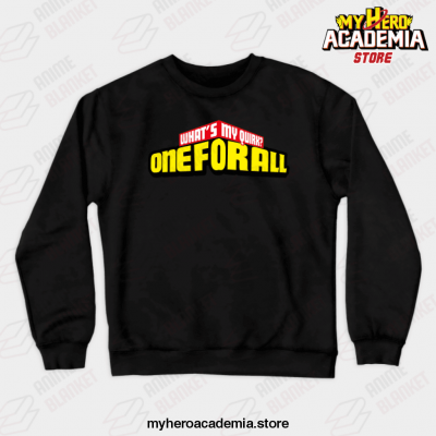 Midoriya One For All Crewneck Sweatshirt Black / S