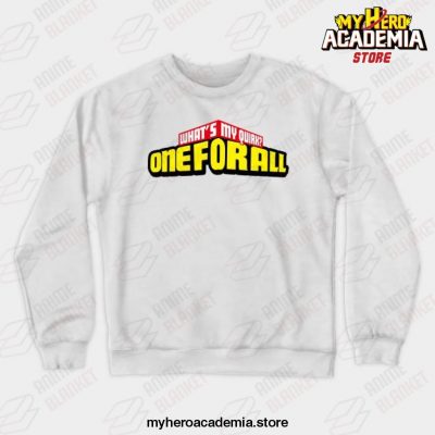 Midoriya One For All Crewneck Sweatshirt White / S