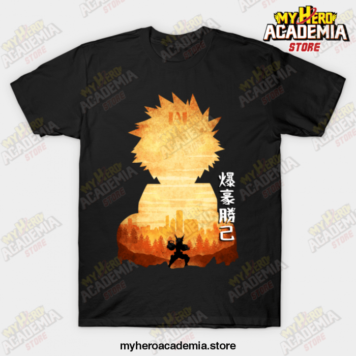 Minimalist Silhouette Bakugo T-Shirt Black / S