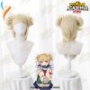 My Boku No Hero Academia Akademia Himiko Toga Short Light Blonde Ponytails Heat Resistant Cosplay