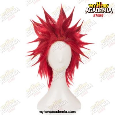 My Boku No Hero Academia Eijirou Kirishima Eijiro Short Red Heat Resistant Cosplay Costume Wig + Cap