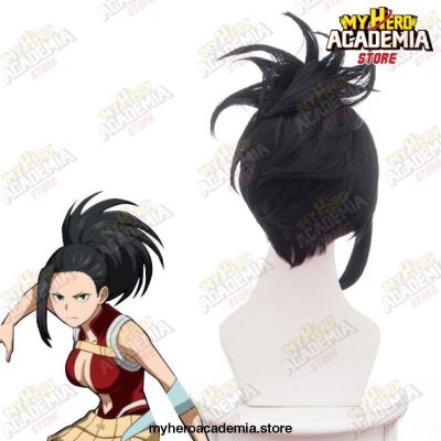 My Hero Academia Black Cosplay Wig Boku No Hiro Akademia Momo Yaoyorozu Synthetic Hair + Cap Anime