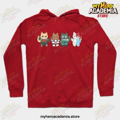 My Hero Academia Cats Hoodie Red / S