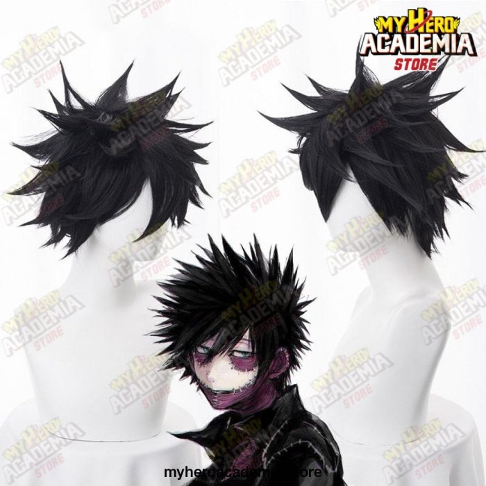 My Hero Academia Cosplay Wig Synthetic Black Hair Anime Boku No Dabi Heat Resistantr + Cap