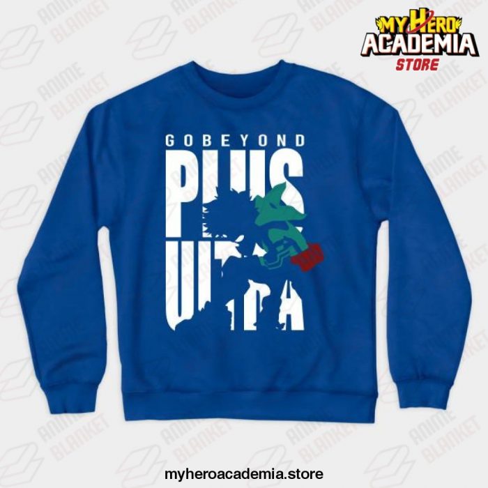 My Hero Academia Deku Plus Ultra Crewneck Sweatshirt Blue / S