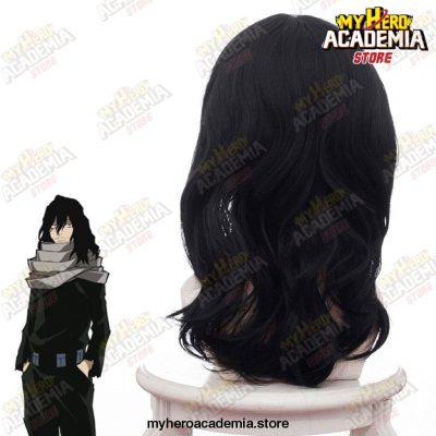 My Hero Academia Shouta Aizawa Eraser Head Cosplay Wig Black Long Wavy Curly Hair Boku No Akademia