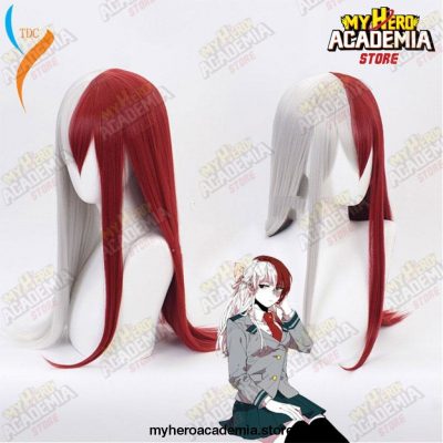 My Hero Academia Todoroki Shoto Women Long Wig Cosplay Costume Boku No Red And White Hair Halloween