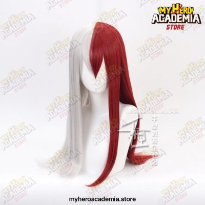 My Hero Academia Todoroki Shoto Women Long Wig Cosplay Costume Boku No Red And White Hair Halloween