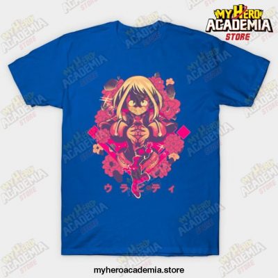 Ochaco Uraraka Floral T-Shirt Blue / S