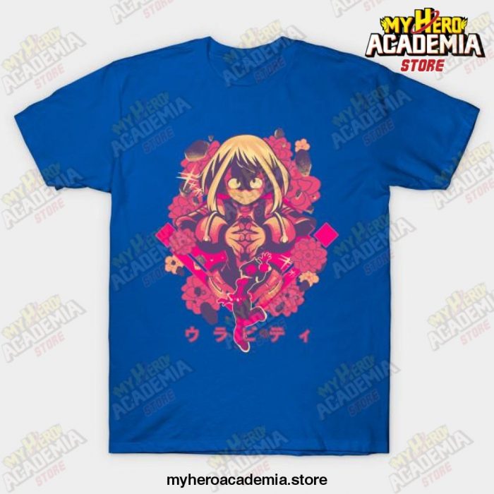 Ochaco Uraraka Floral T-Shirt Blue / S