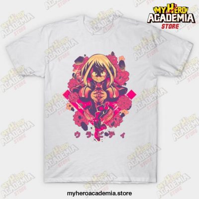 Ochaco Uraraka Floral T-Shirt White / S