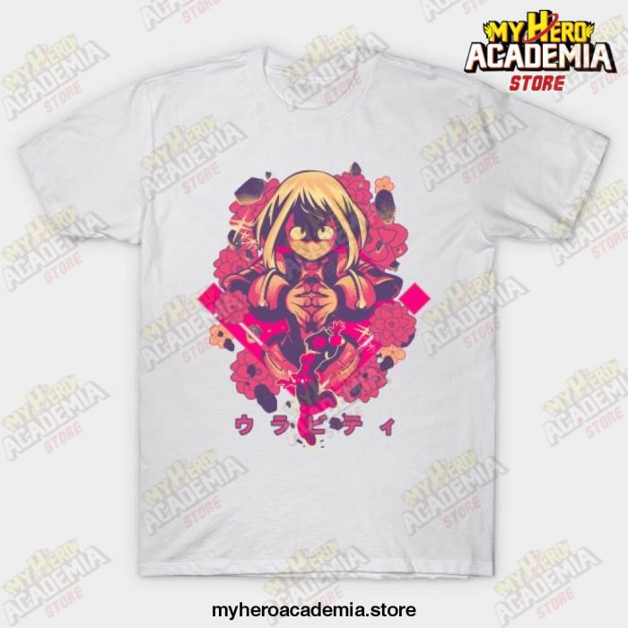 Ochaco Uraraka Floral T-Shirt White / S