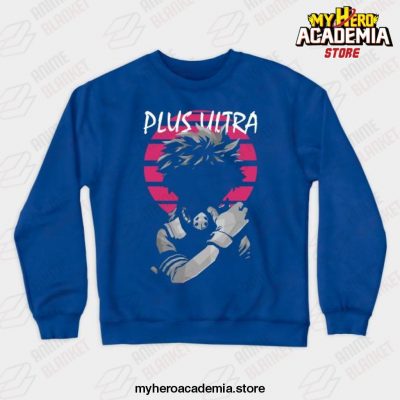 Plus Ultra Anime Mha Crewneck Sweatshirt Blue / S