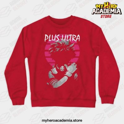 Plus Ultra Anime Mha Crewneck Sweatshirt Red / S