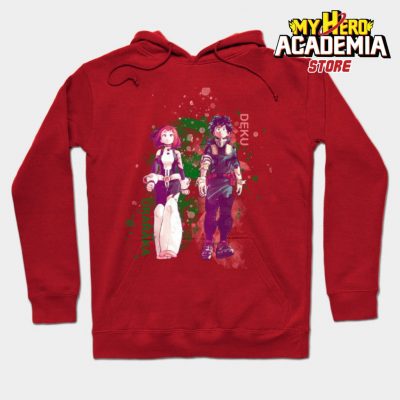 Uraraka X Deku Hoodie Red / S