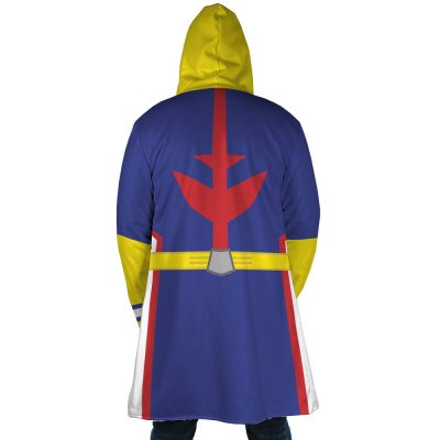 All Might My Hero Academia AOP Hooded Cloak Coat BACK Mockup - My Hero Academia Store