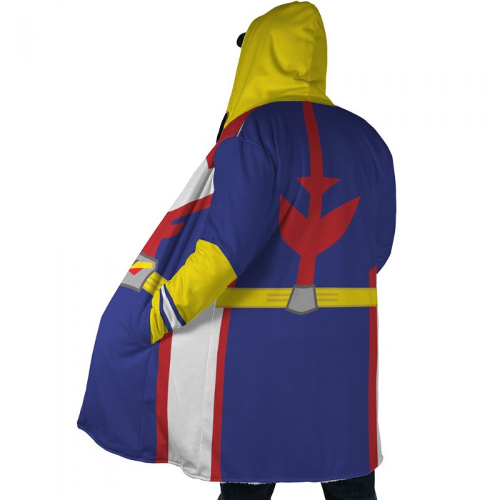 All Might My Hero Academia AOP Hooded Cloak Coat SIDE Mockup - My Hero Academia Store