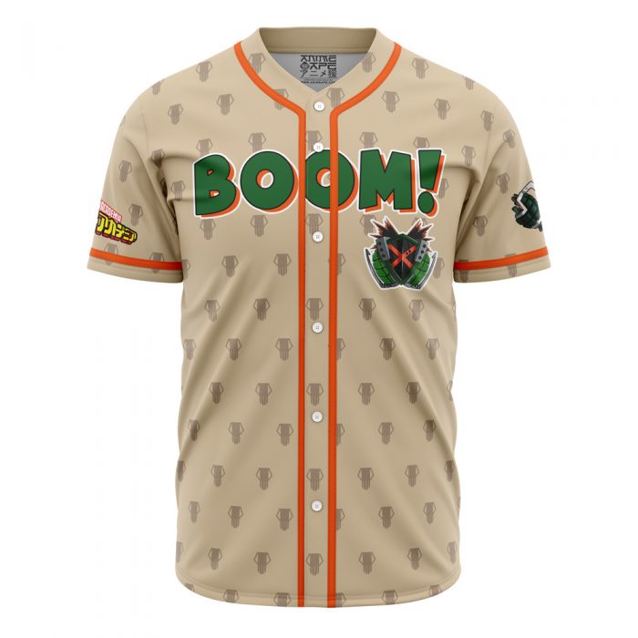 Blazing Bakugo My Hero Academia AOP Baseball Jersey FRONT Mockup - My Hero Academia Store