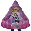 Trippy Uraraka Ochako MHA AOP Hooded Cloak Coat MAIN Mockup - My Hero Academia Store