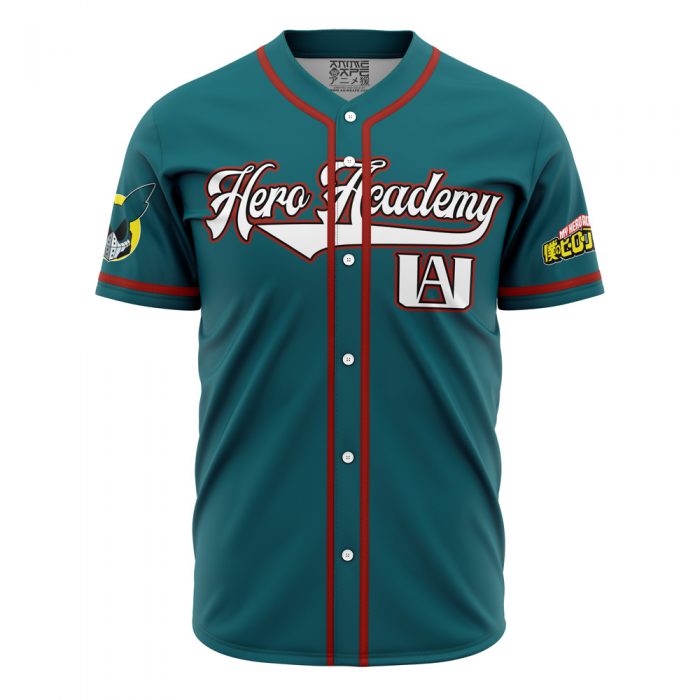 U.A. High School Deku MHA AOP Baseball Jersey AOP Baseball Jersey FRONT Mockup - My Hero Academia Store