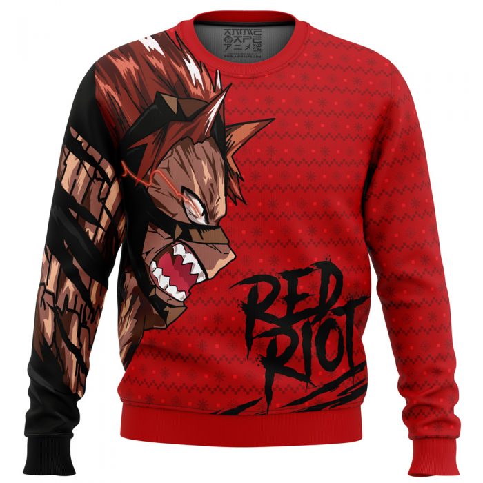 Unbreakable Red Riot My Hero Academia men sweatshirt FRONT mockup - My Hero Academia Store